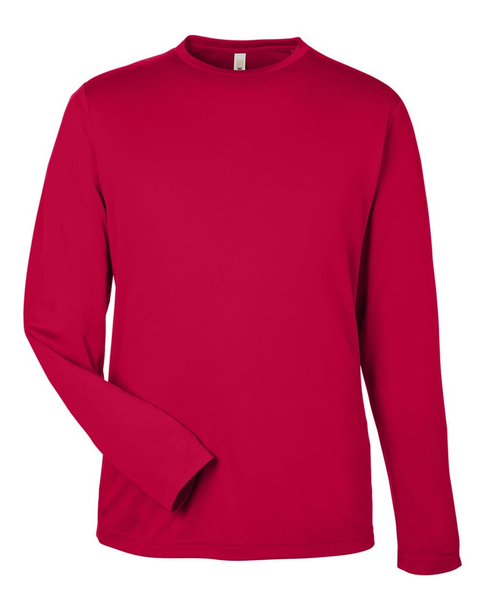 CORE365 CE10L Unisex Capital Long Sleeve Performance T-Shirt in Classic Red