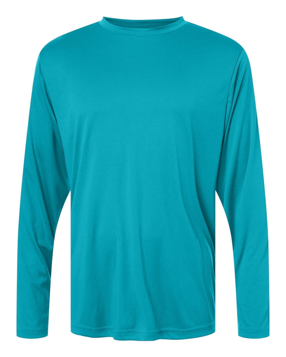 CORE365 CE10L Unisex Capital Long Sleeve Performance T-Shirt in Clear Teal