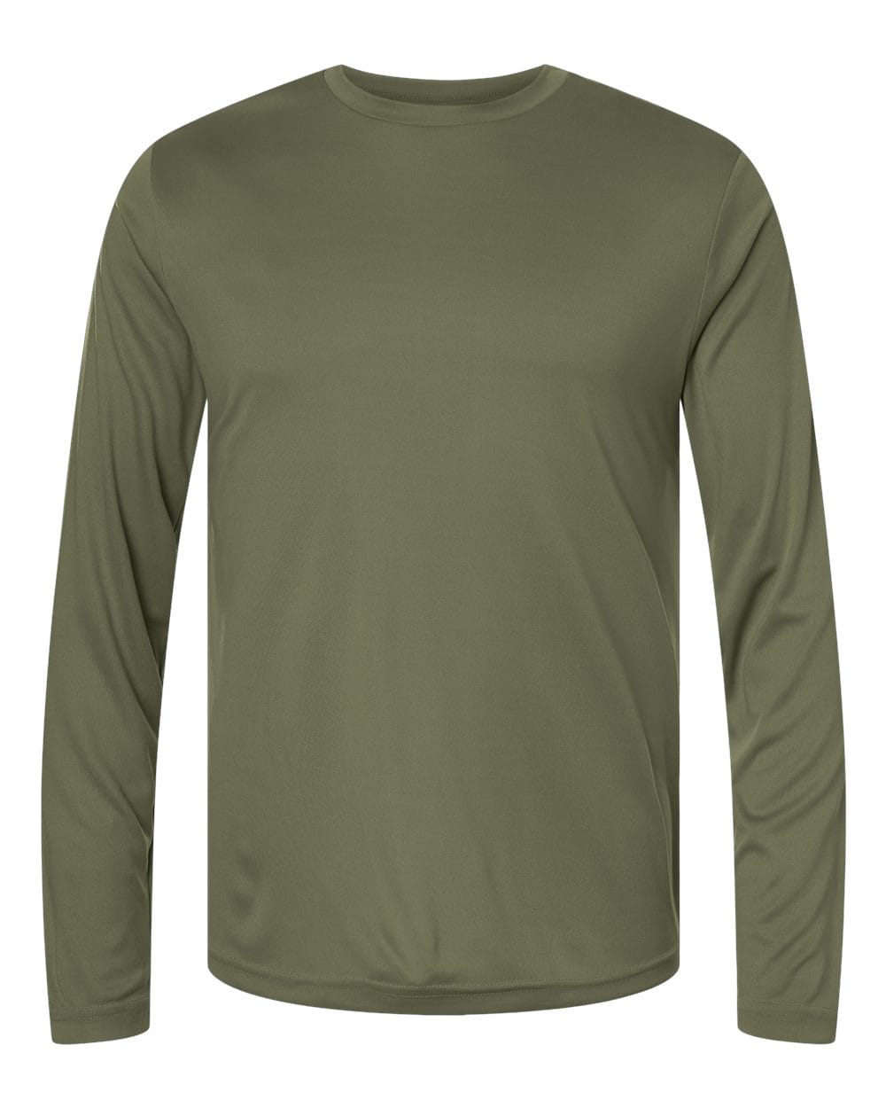 CORE365 CE10L Unisex Capital Long Sleeve Performance T-Shirt in Military Green