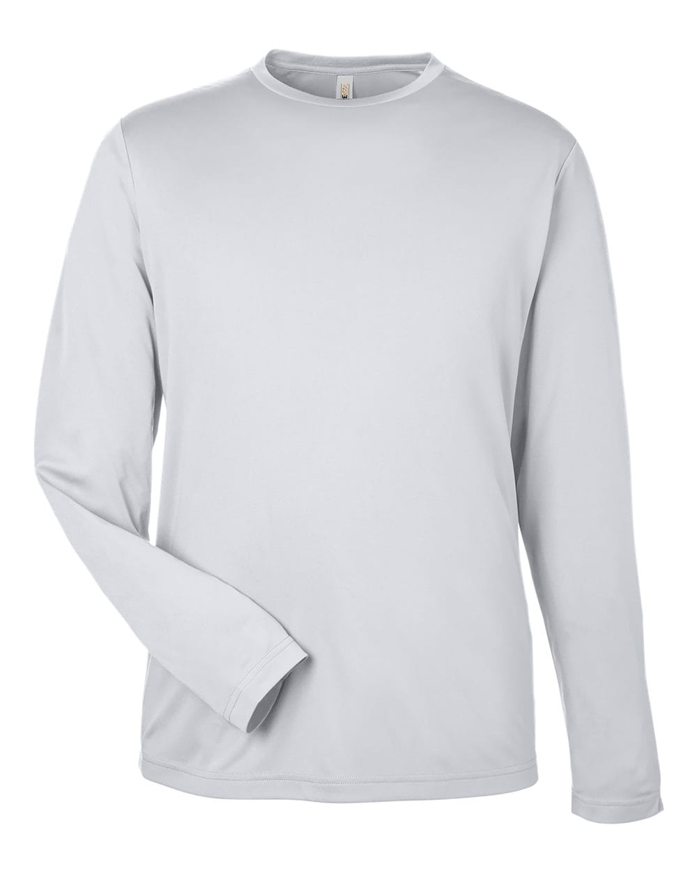 CORE365 CE10L Unisex Capital Long Sleeve Performance T-Shirt in Platinum