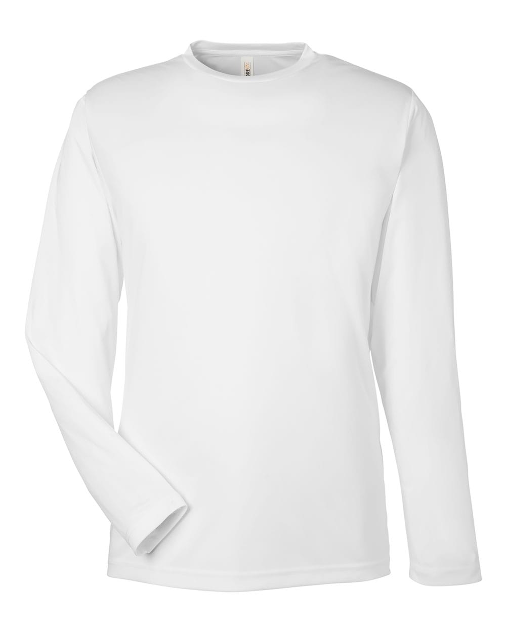 CORE365 CE10L Unisex Capital Long Sleeve Performance T-Shirt in White