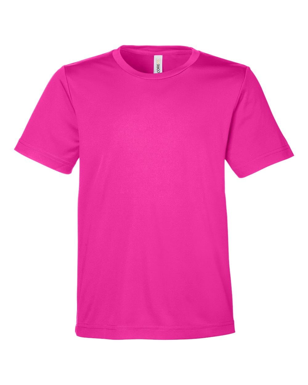 CORE365 CE10Y Youth Capital Performance T-Shirt in Bright Magenta