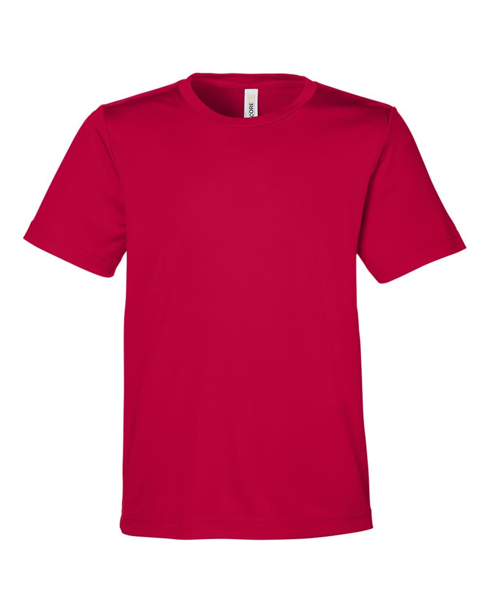 CORE365 CE10Y Youth Capital Performance T-Shirt in Classic Red