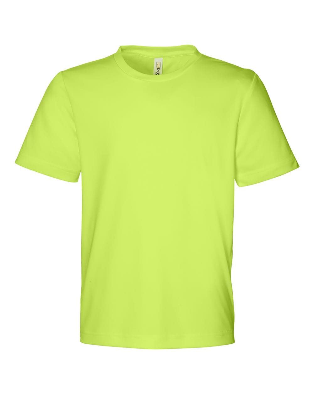 CORE365 CE10Y Youth Capital Performance T-Shirt in Safety Yellow