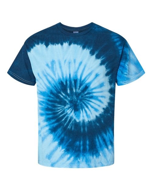 Colortone 1000Y-Youth Multi-Color Tie-Dyed T-Shirt in Blue Ocean