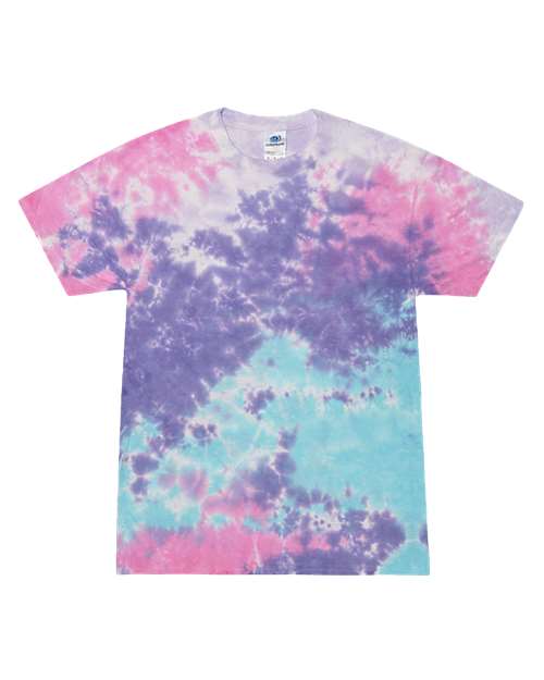 Colortone 1000Y-Youth Multi-Color Tie-Dyed T-Shirt in Cotton Candy