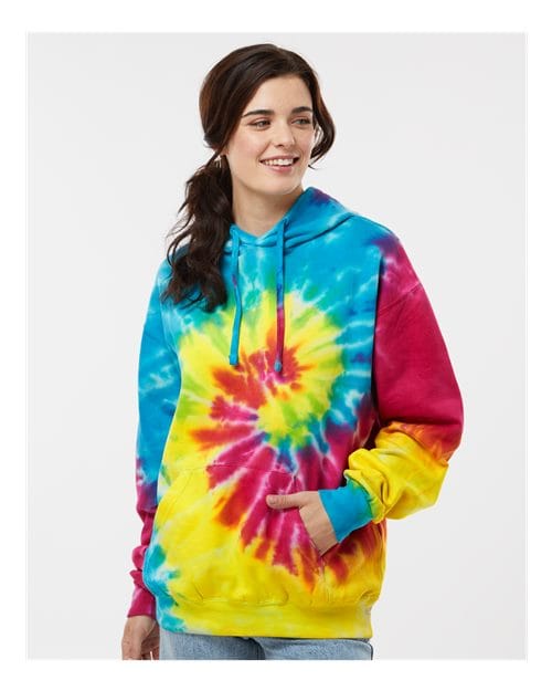 Colortone 8777-Unisex Tie-Dyed Hooded Sweatshirt in 