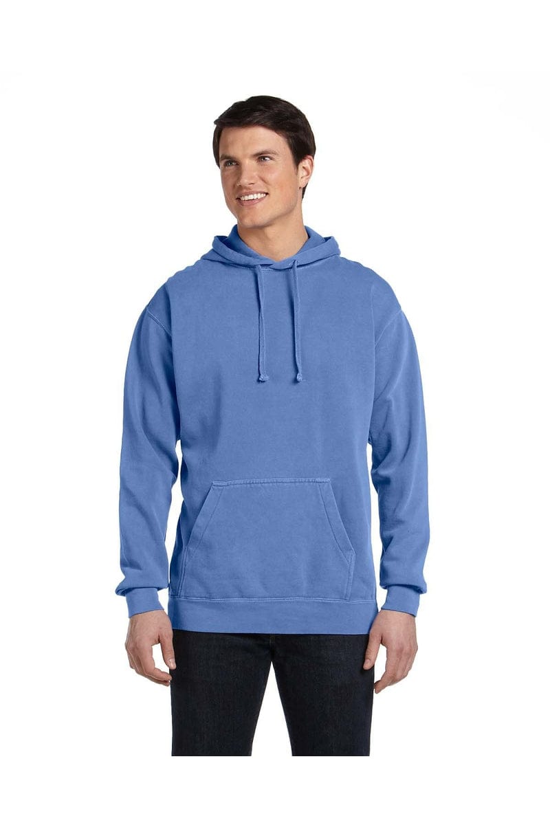 Comfort Colors 1567 Adult Hooded Sweatshirt in Flo Blue