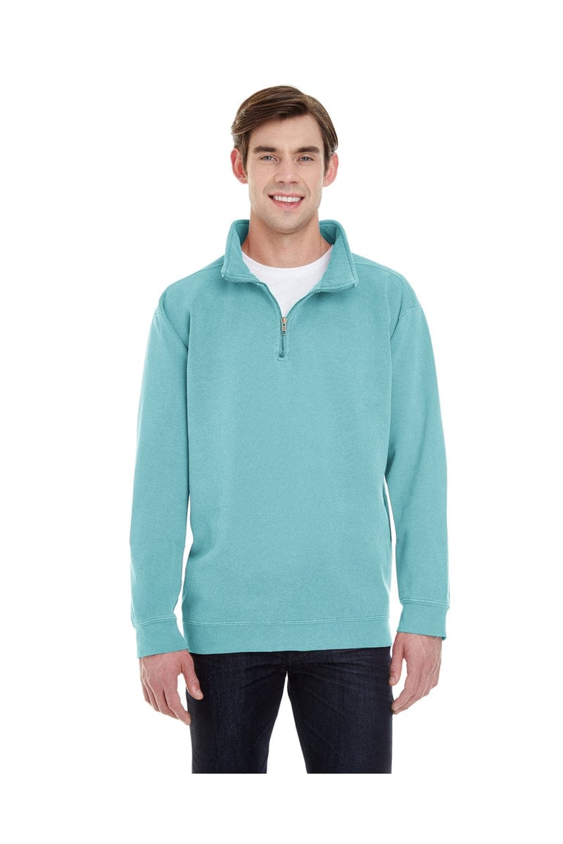 Comfort Colors 1580 1/4 Zip Sweatshirt in Chalky Mint