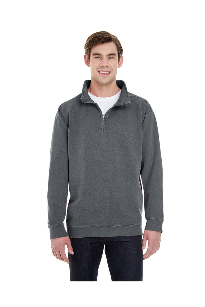 Comfort Colors 1580 1/4 Zip Sweatshirt in Pepper