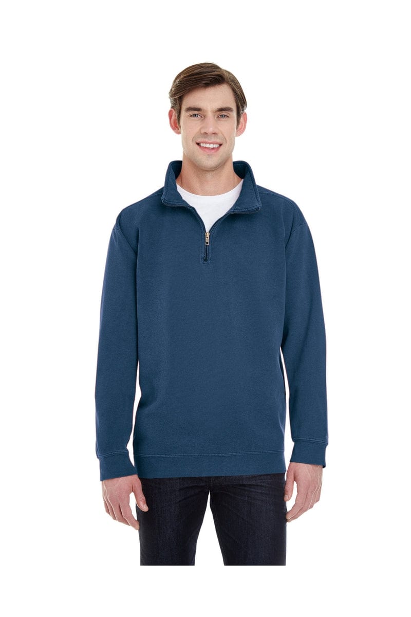 Comfort Colors 1580 1/4 Zip Sweatshirt in True Navy