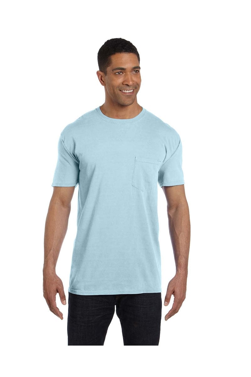Comfort Colors 6030CC: Adult Heavyweight RS Pocket T-Shirt in Chambray
