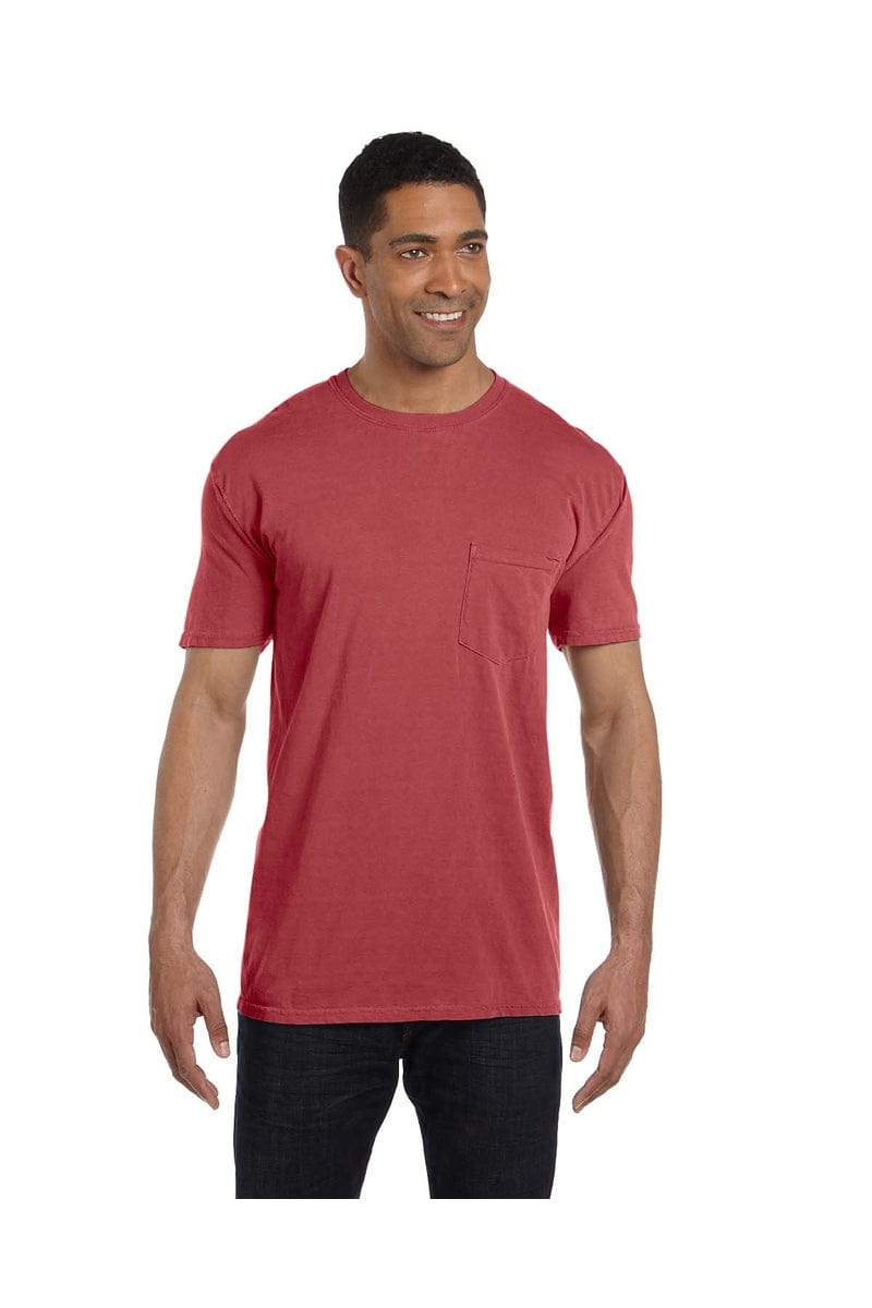 Comfort Colors 6030CC: Adult Heavyweight RS Pocket T-Shirt in Crimson