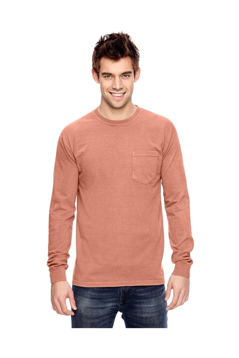 Comfort Colors C4410: Adult Heavyweight Long-Sleeve Pocket T-Shirt in 