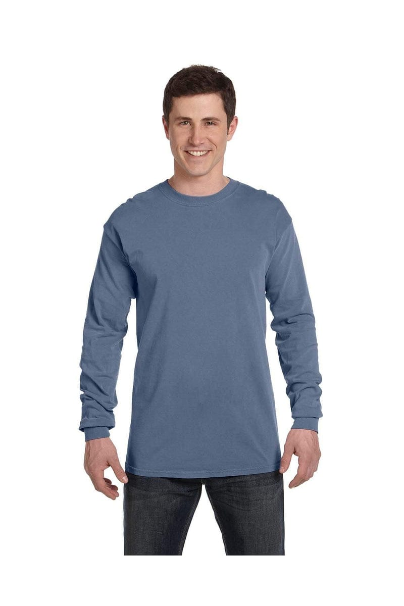 Comfort Colors C6014: Adult Heavyweight RS Long-Sleeve T-Shirt in Blue Jean