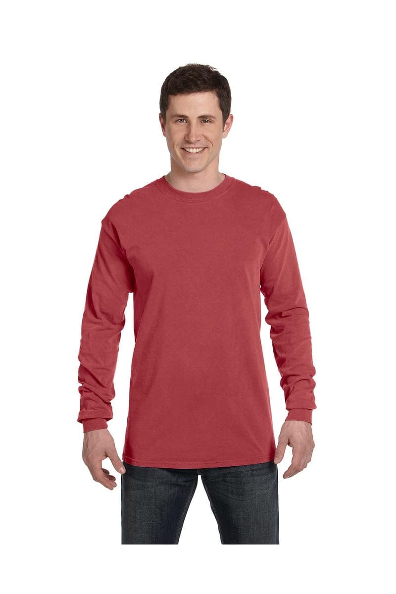 Comfort Colors C6014 Adult Heavyweight RS Long-Sleeve T-Shirt in Crimson
