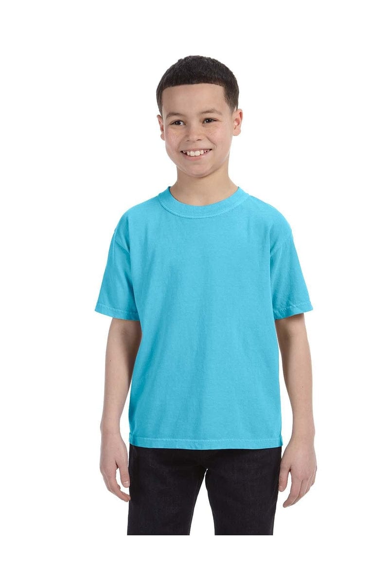 Comfort Colors C9018 Youth Midweight T-Shirt in Lagoon Blue