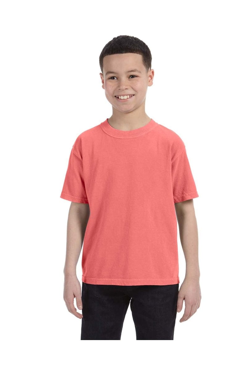 Comfort Colors C9018 Youth Midweight T-Shirt in Neon Red Orange