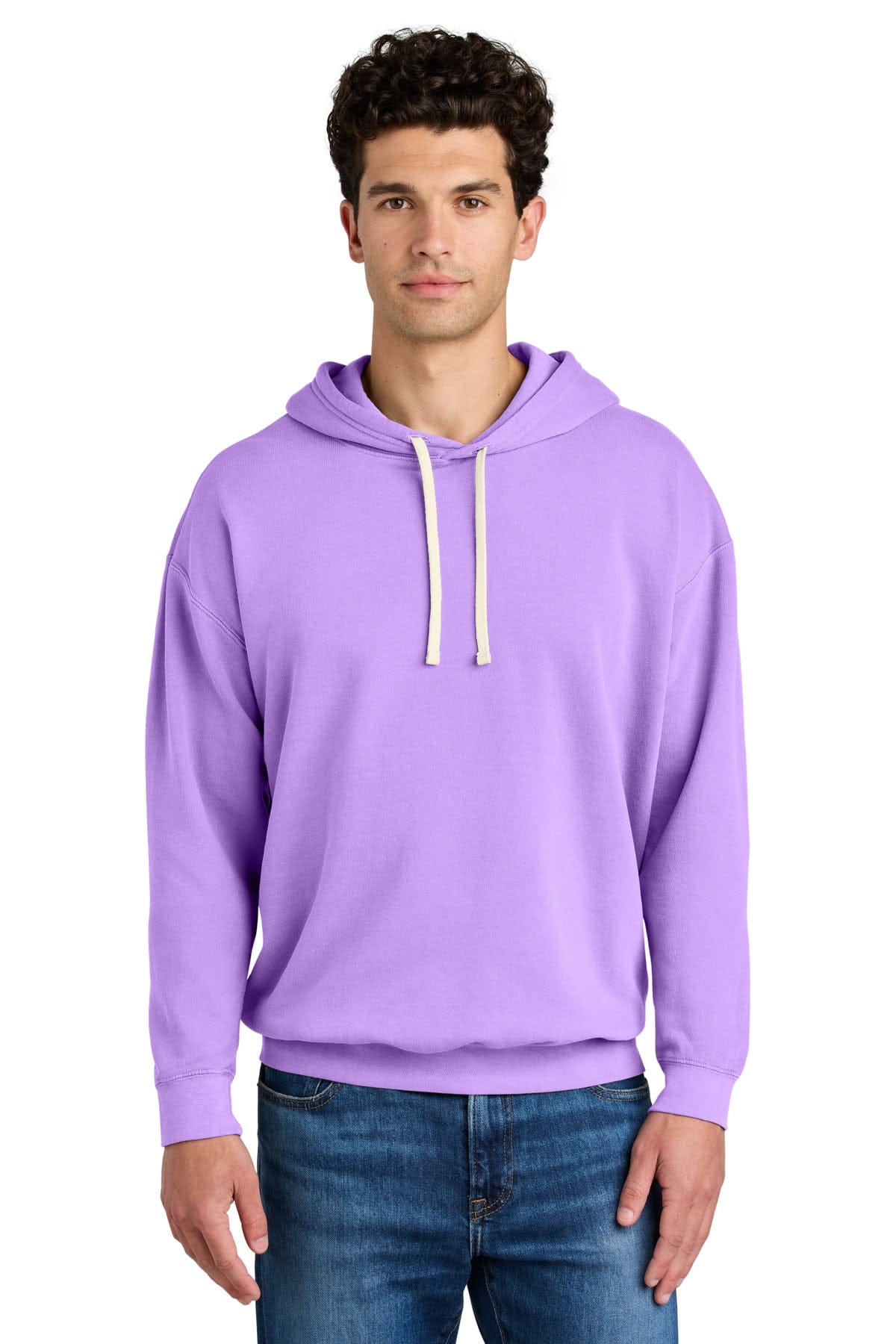 Comfort Colors Lightweight Hooded Sweatshirt 1467 in Neon Violet