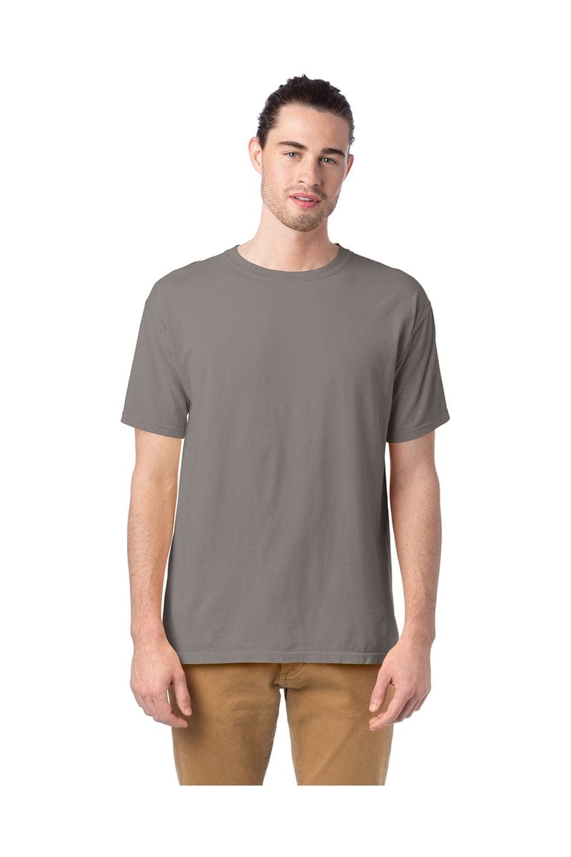 ComfortWash by Hanes GDH100: Men's 5.5 oz., 100% Ringspun Cotton Garment-Dyed T-Shirt in Concrete