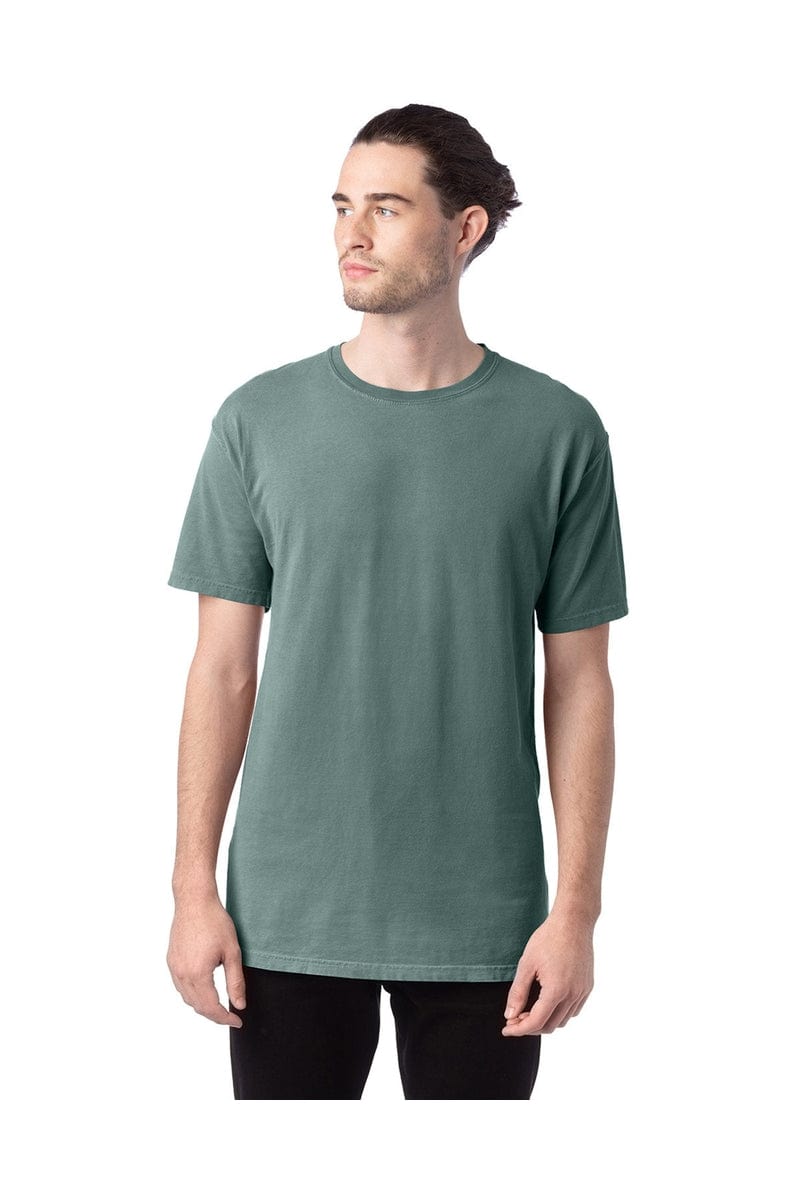 ComfortWash by Hanes GDH100: Men's 5.5 oz., 100% Ringspun Cotton Garment-Dyed T-Shirt in Cypress Green
