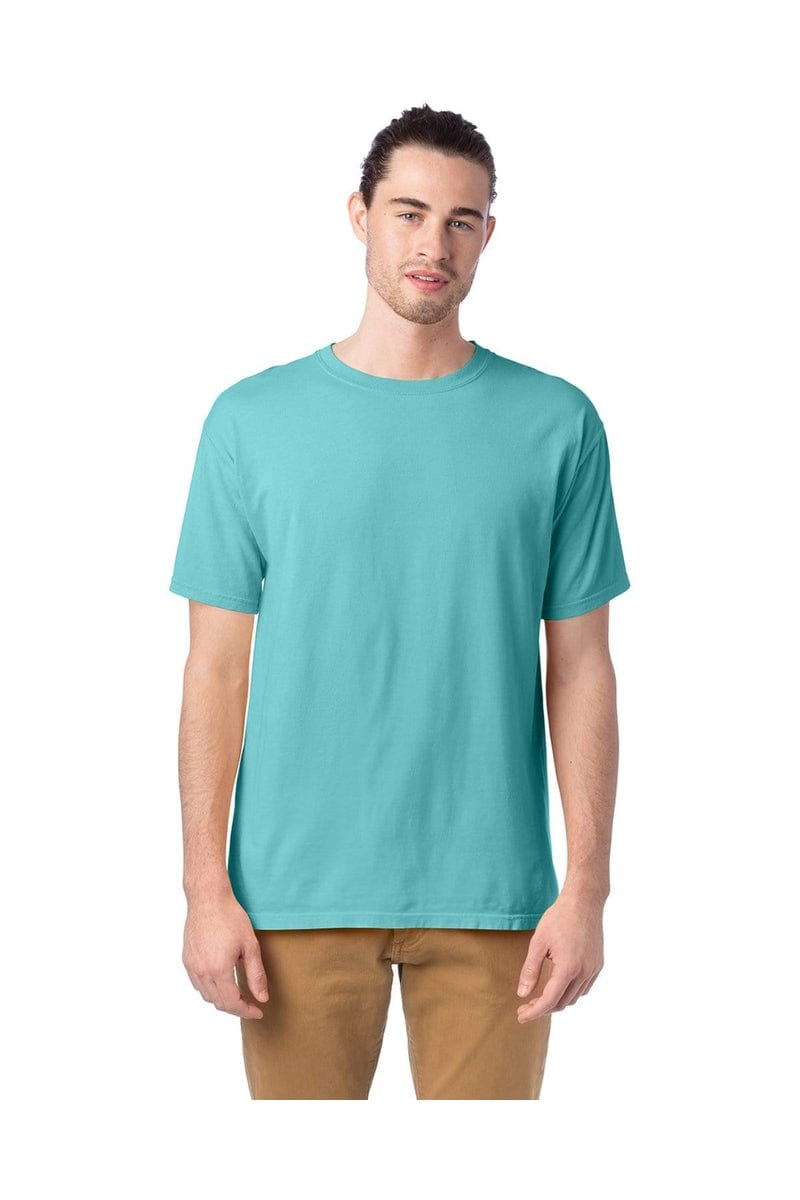 ComfortWash by Hanes GDH100: Men's 5.5 oz., 100% Ringspun Cotton Garment-Dyed T-Shirt in Mint
