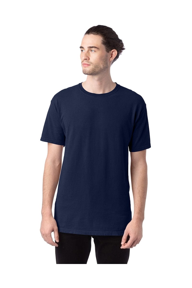 ComfortWash by Hanes GDH100: Men's 5.5 oz., 100% Ringspun Cotton Garment-Dyed T-Shirt in Navy