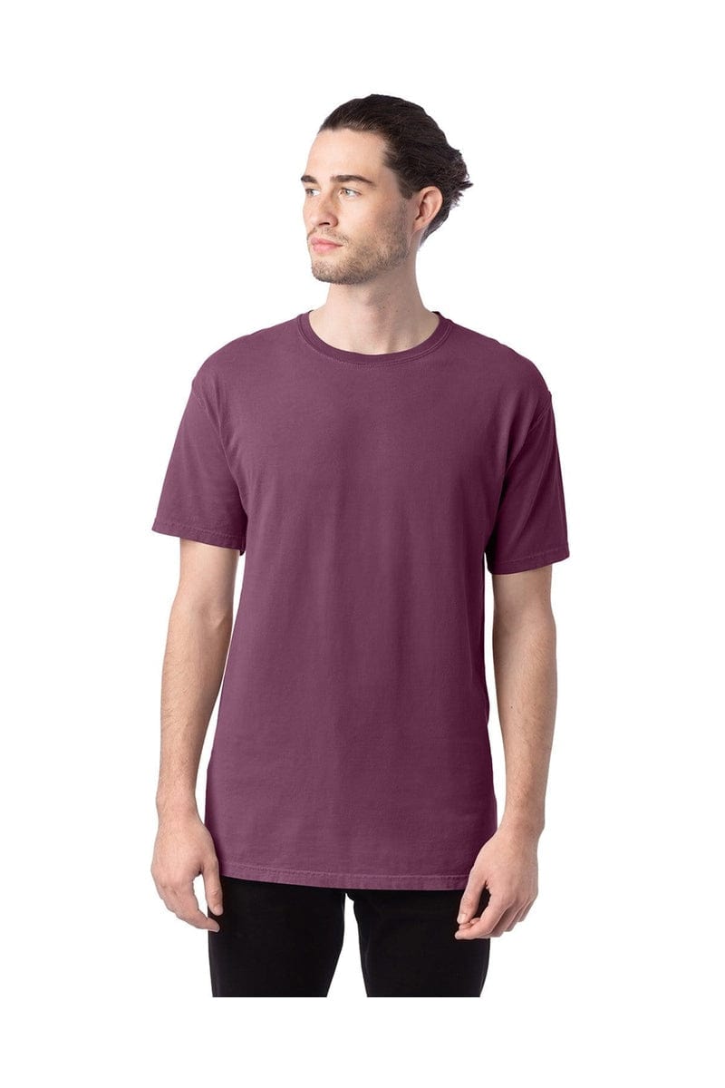 ComfortWash by Hanes GDH100: Men's 5.5 oz., 100% Ringspun Cotton Garment-Dyed T-Shirt in Purple Plm Raisn