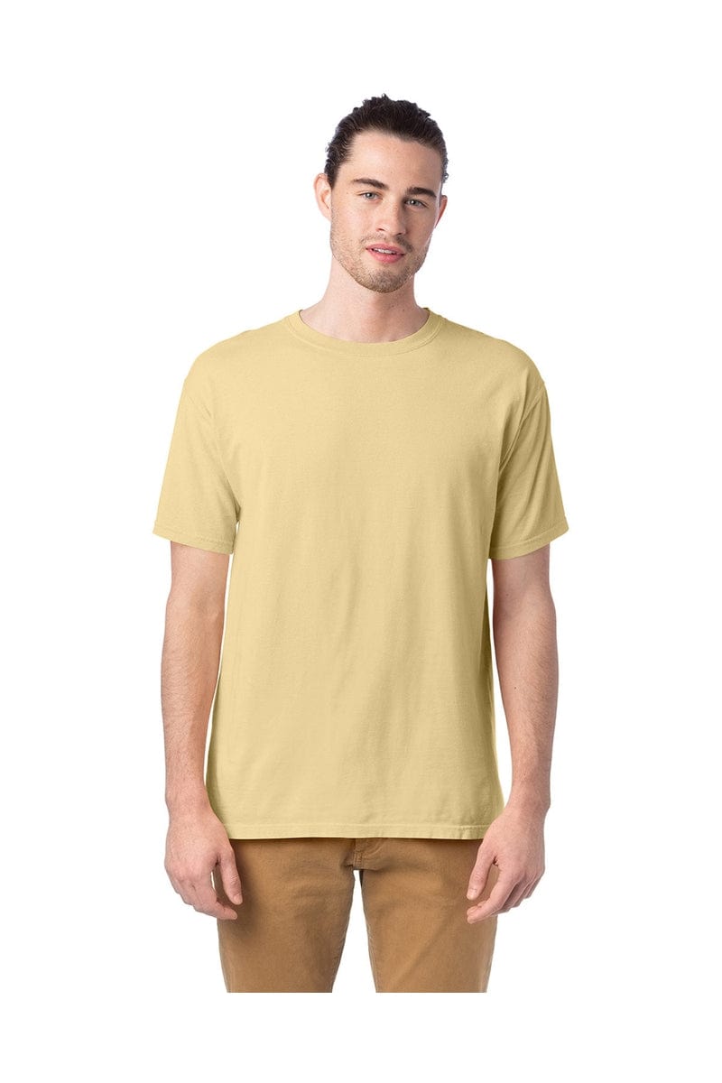 ComfortWash by Hanes GDH100: Men's 5.5 oz., 100% Ringspun Cotton Garment-Dyed T-Shirt in Summer Squash