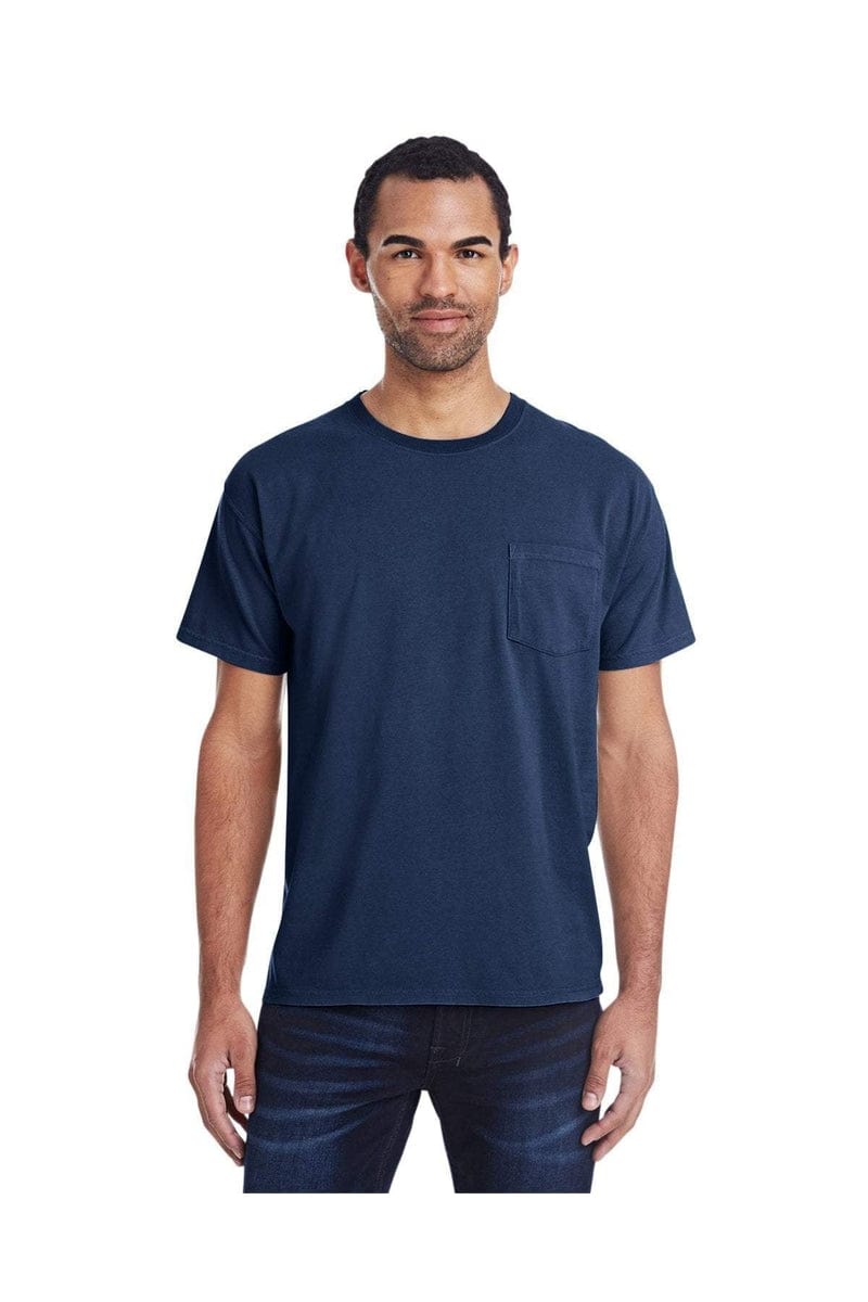 ComfortWash by Hanes GDH150: Unisex 5.5 oz., 100% Ringspun Cotton Garment-Dyed T-Shirt with Pocket in 