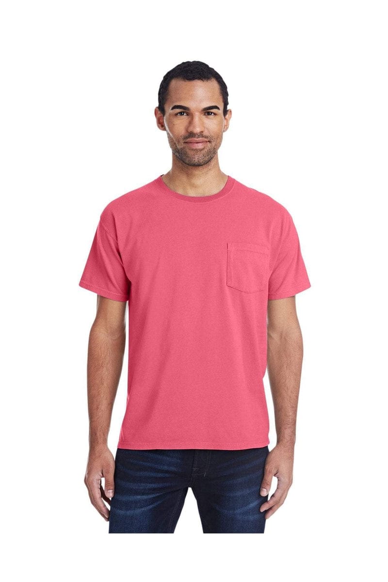 ComfortWash by Hanes GDH150: Unisex 5.5 oz., 100% Ringspun Cotton Garment-Dyed T-Shirt with Pocket in 