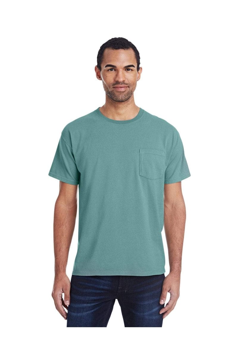 ComfortWash by Hanes GDH150: Unisex 5.5 oz., 100% Ringspun Cotton Garment-Dyed T-Shirt with Pocket in 