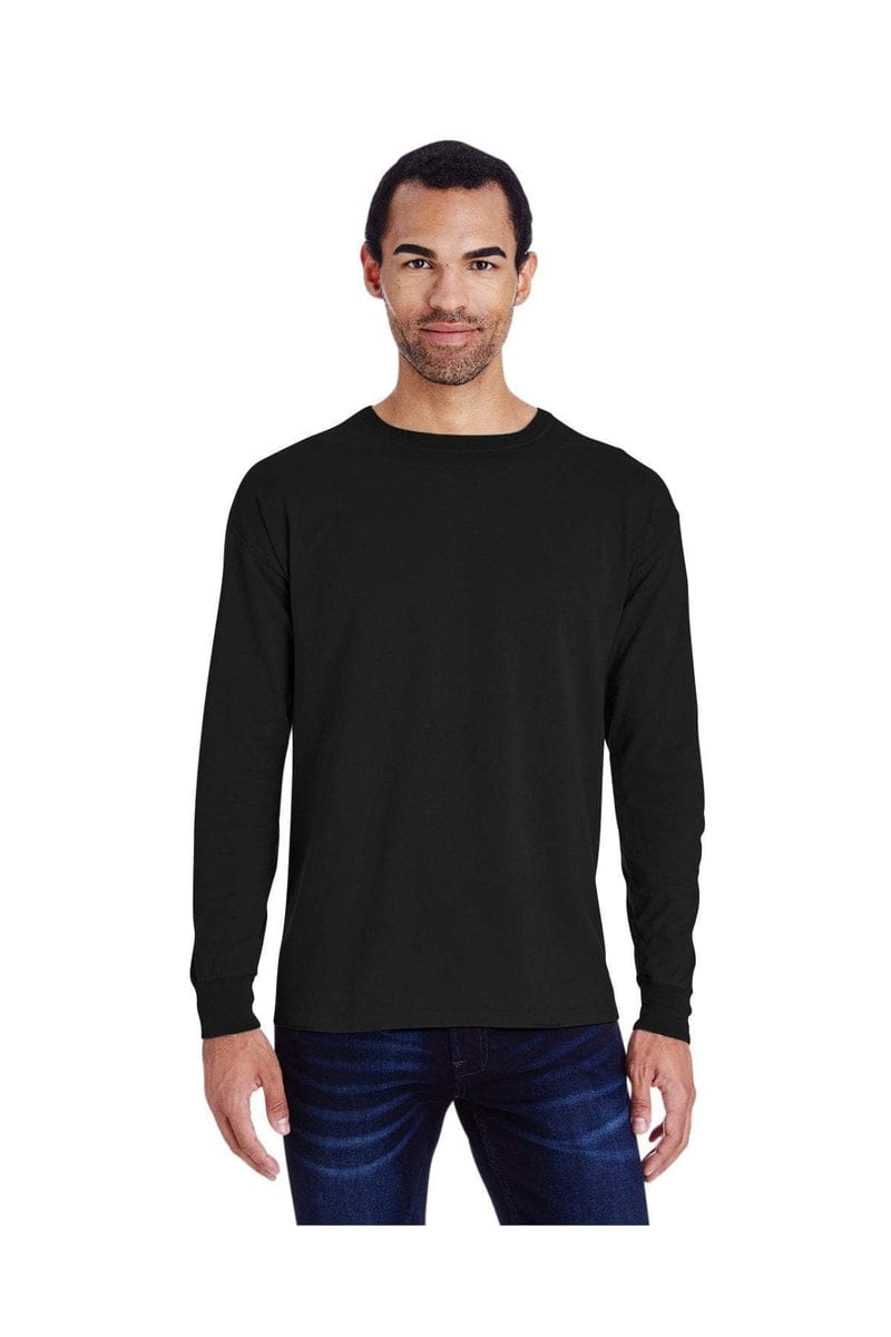ComfortWash by Hanes GDH200: Unisex 5.5 oz., 100% Ringspun Cotton Garment-Dyed Long-Sleeve T-Shirt in 