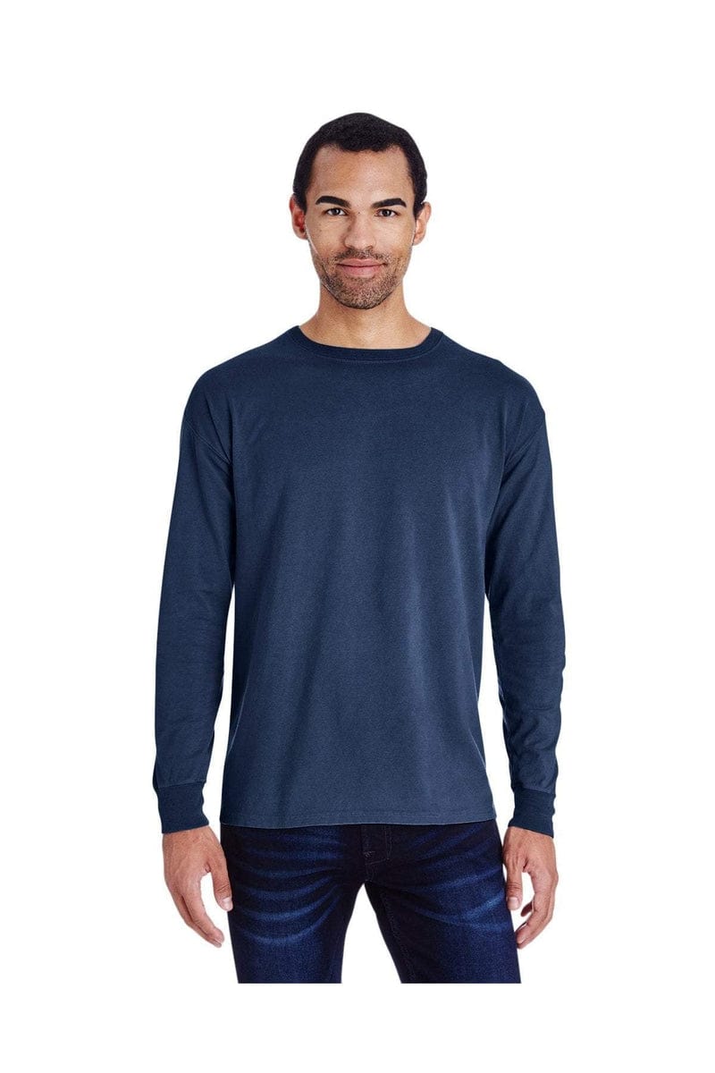ComfortWash by Hanes GDH200: Unisex 5.5 oz., 100% Ringspun Cotton Garment-Dyed Long-Sleeve T-Shirt in 