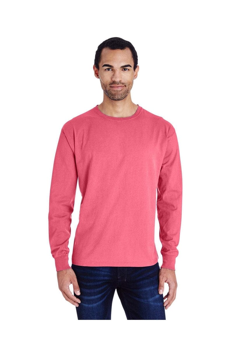 ComfortWash by Hanes GDH200: Unisex 5.5 oz., 100% Ringspun Cotton Garment-Dyed Long-Sleeve T-Shirt in 