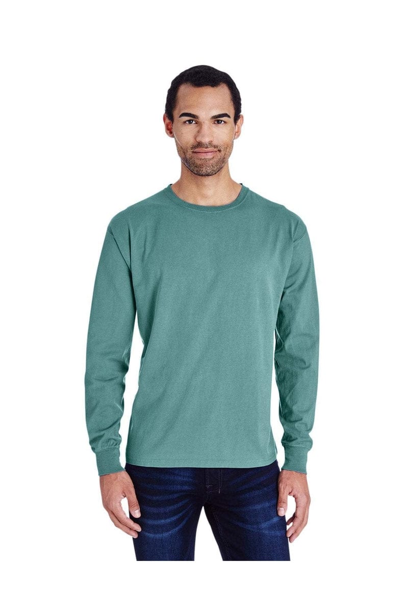 ComfortWash by Hanes GDH200: Unisex 5.5 oz., 100% Ringspun Cotton Garment-Dyed Long-Sleeve T-Shirt in 