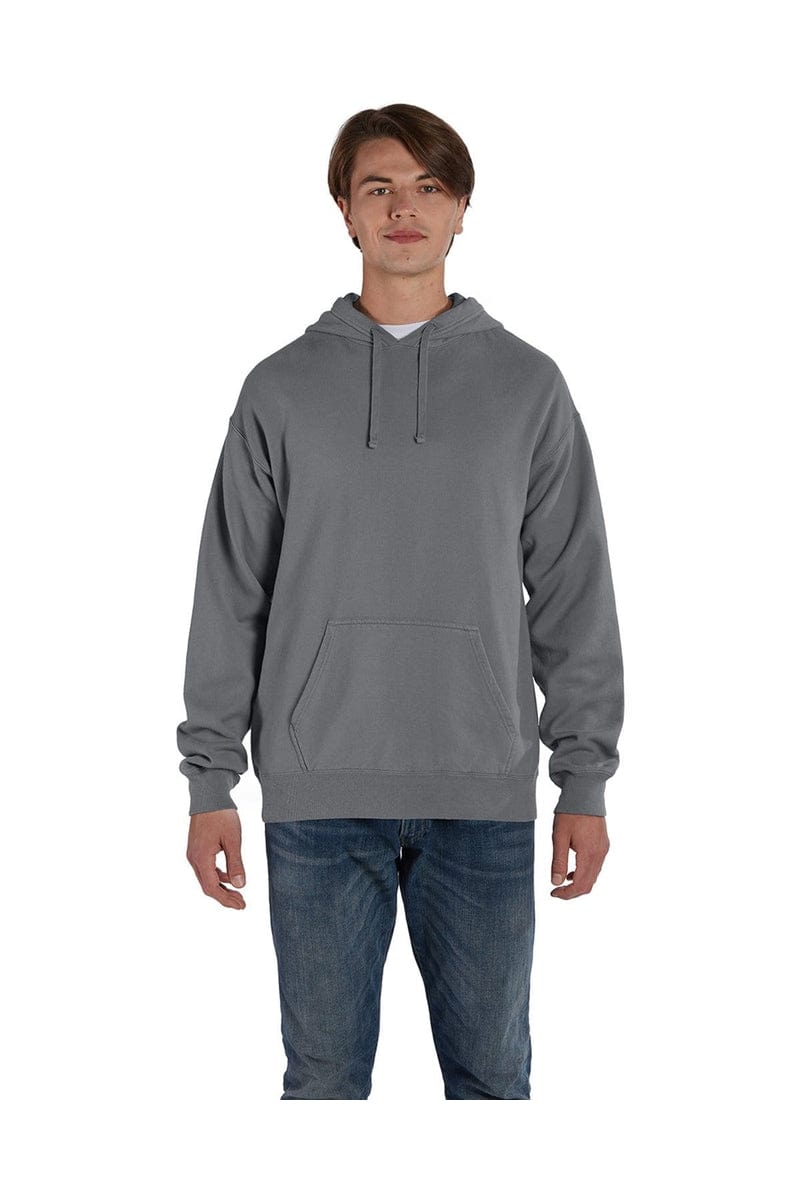 ComfortWash by Hanes GDH450 Unisex 7.2 oz., 80/20 Pullover Hood Sweatshirt in Concrete