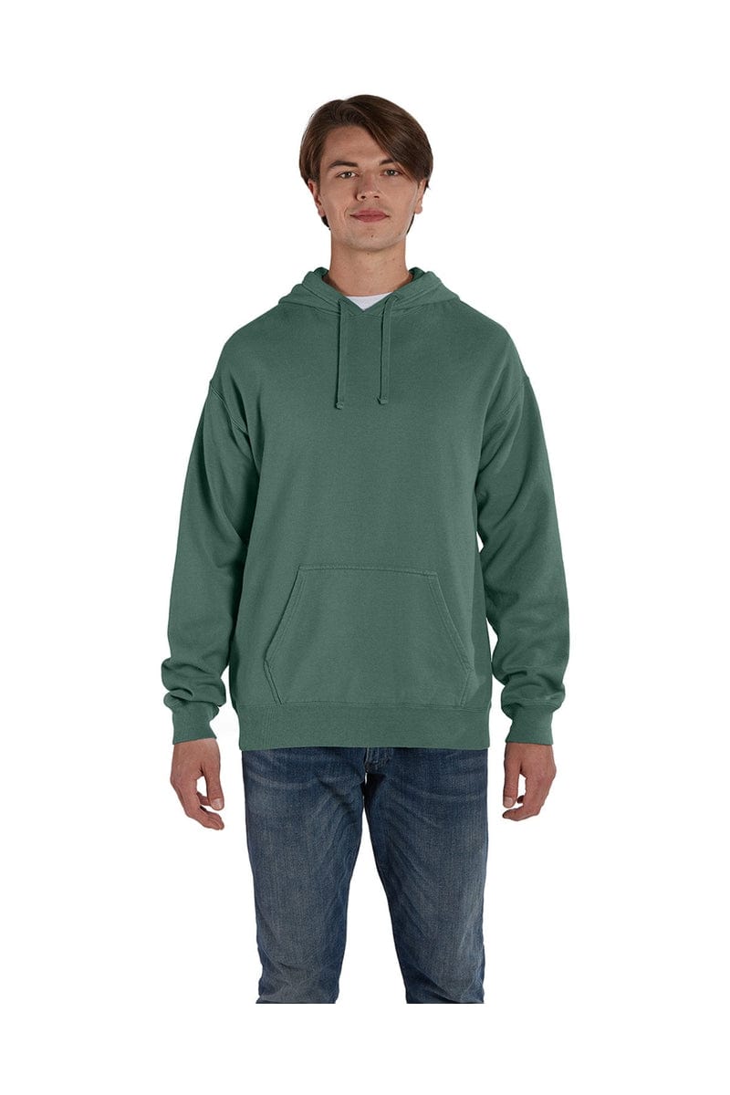 ComfortWash by Hanes GDH450 Unisex 7.2 oz., 80/20 Pullover Hood Sweatshirt in Cypress Green