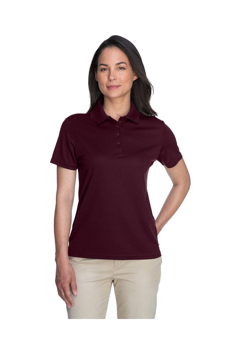 Core 365 78181 Ladies' Performance Pique Polo in Burgundy
