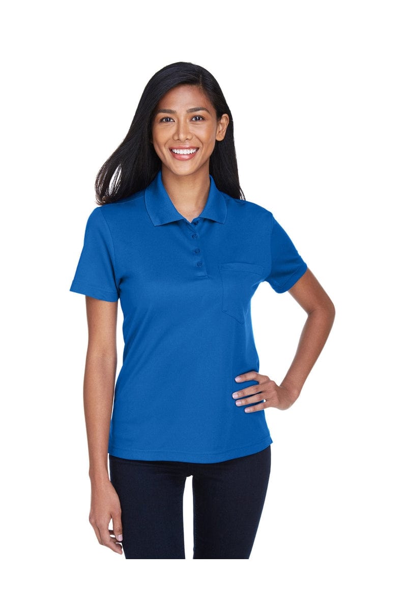 Core 365 78181P Ladies' Origin Performance Pique Polo with Pocket in True Royal