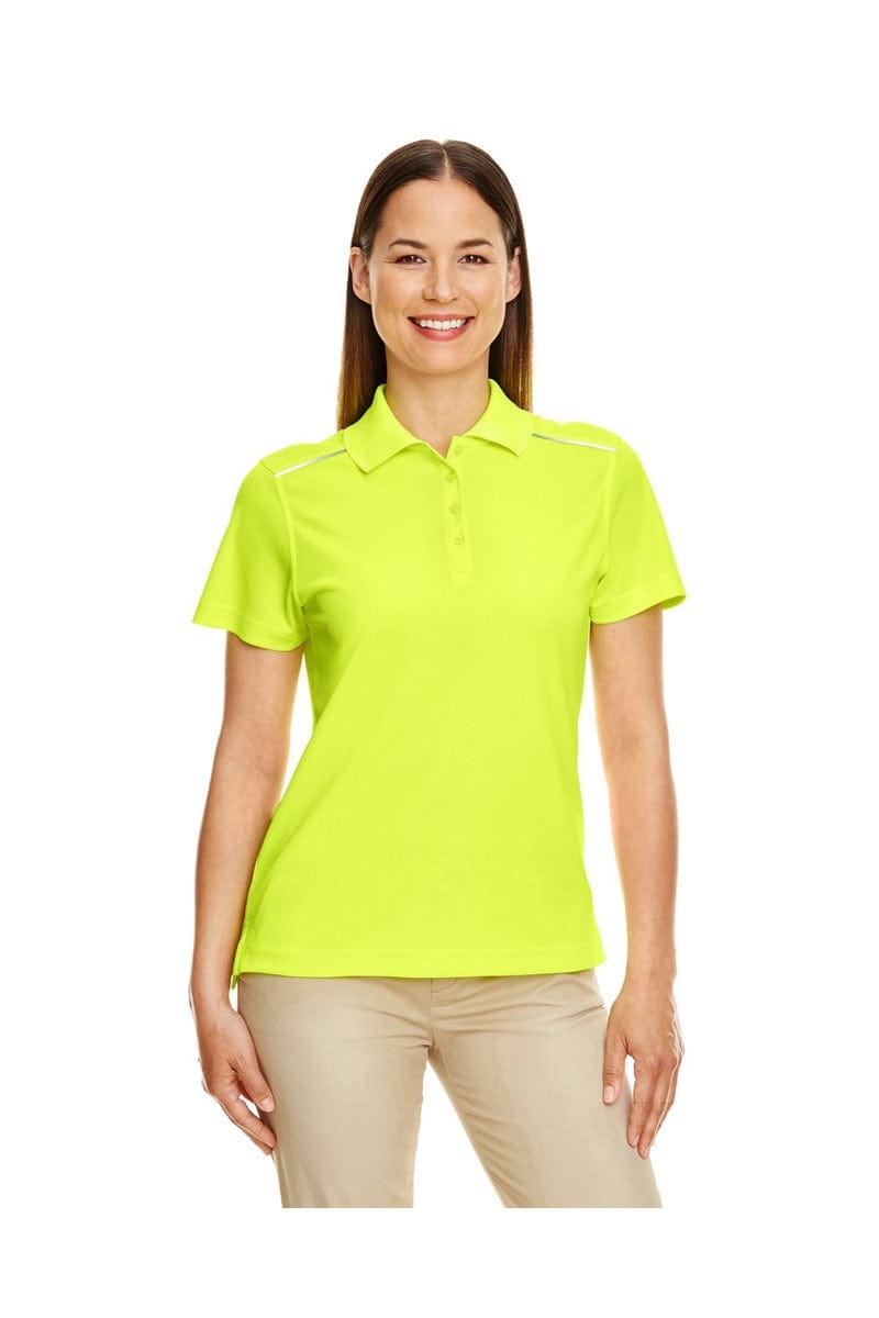 Core 365 78181R Ladies' Radiant Performance Pique Polo with Reflective Piping in 
