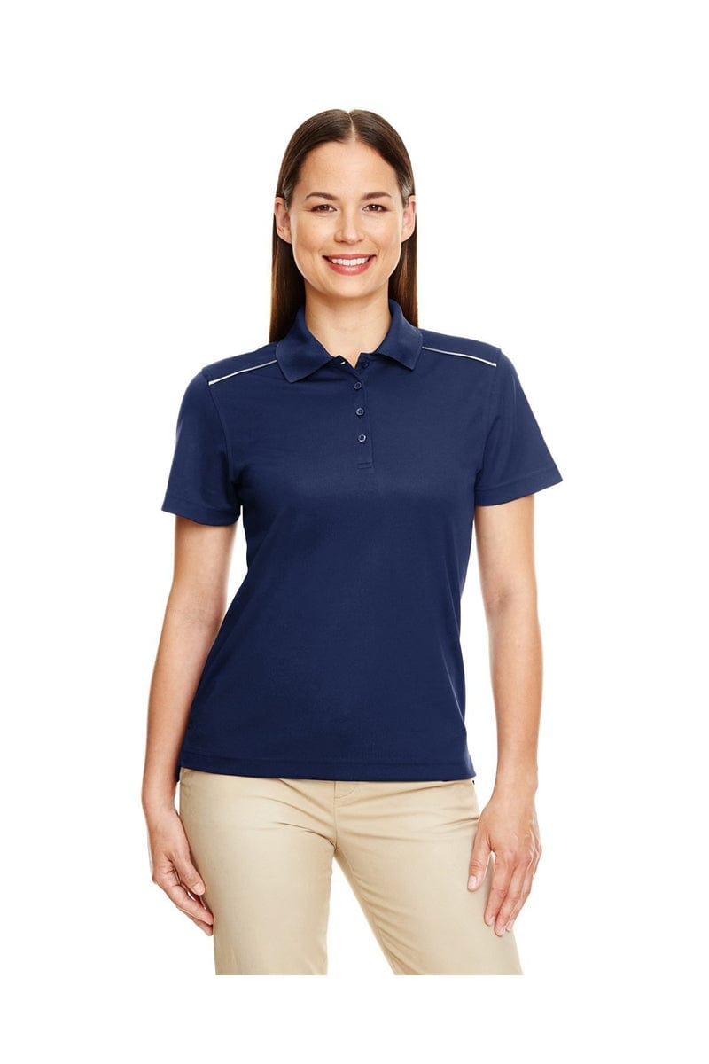 Core 365 78181R Ladies' Radiant Performance Pique Polo with Reflective Piping in 
