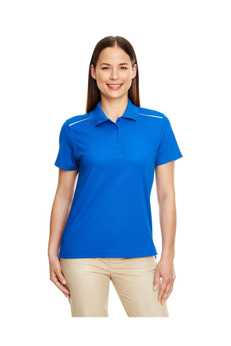 Core 365 78181R Ladies' Radiant Performance Pique Polo with Reflective Piping in True Royal