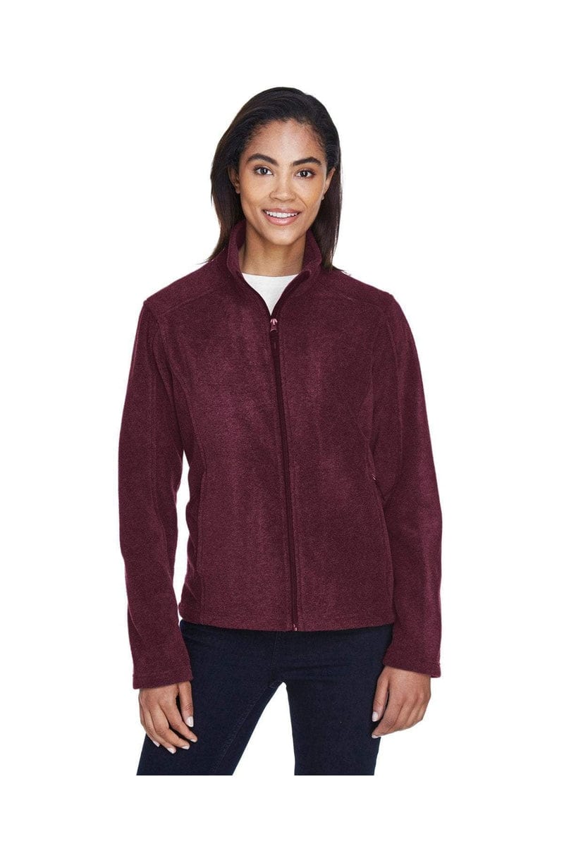 Core 365 78190 Ladies' Journey Fleece Jacket in Burgundy