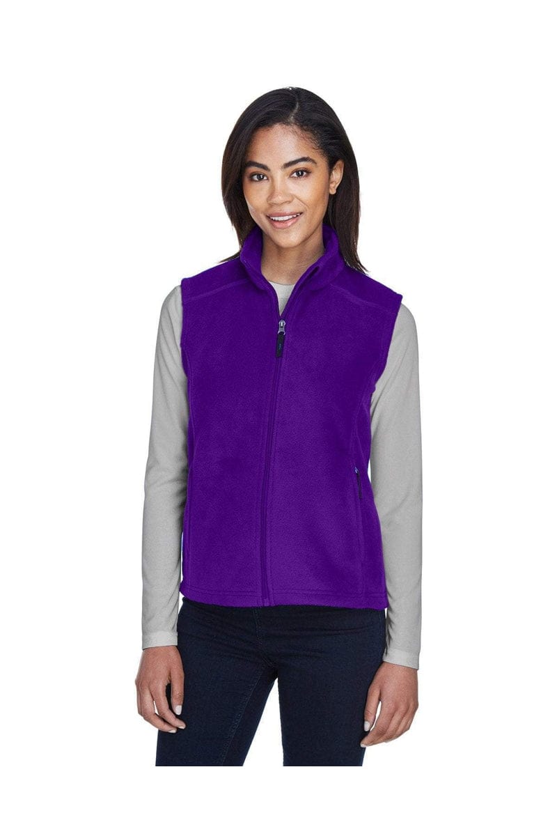 Core 365 78191 Ladies' Journey Fleece Vest in Campus Purple