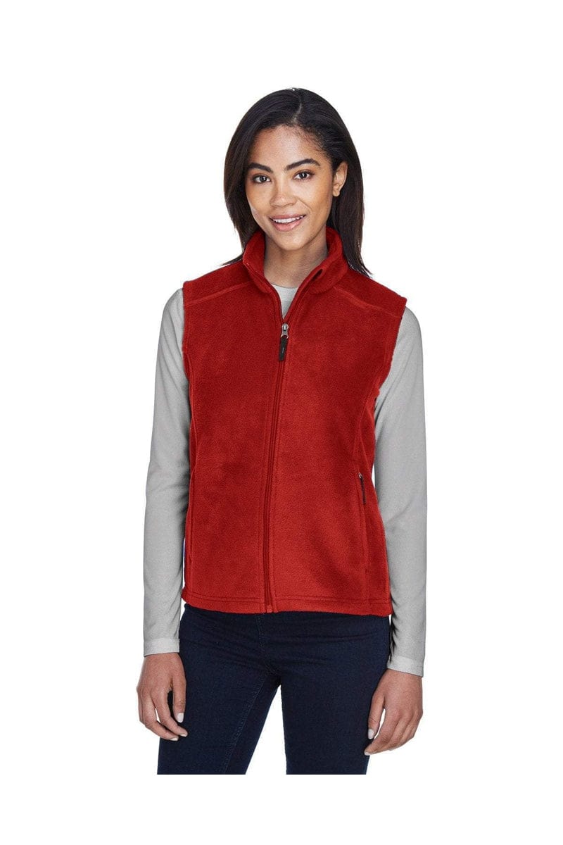 Core 365 78191 Ladies' Journey Fleece Vest in Classic Red
