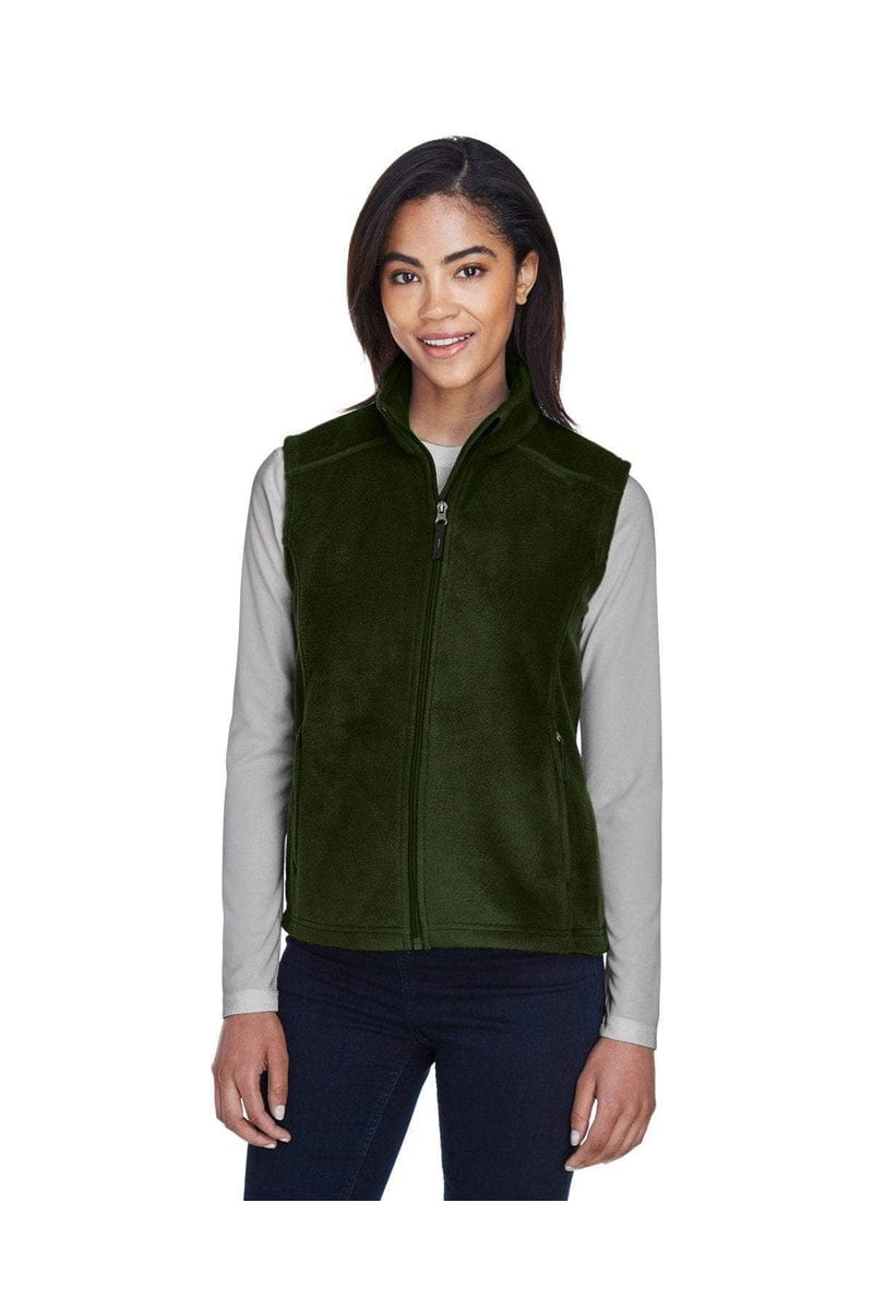 Core 365 78191 Ladies' Journey Fleece Vest in Forest