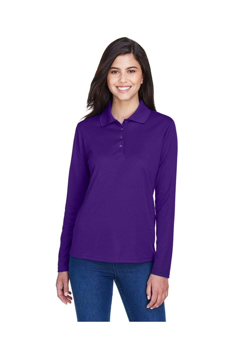 Core 365 78192 Ladies' Pinnacle Performance Long-Sleeve Pique Polo in 