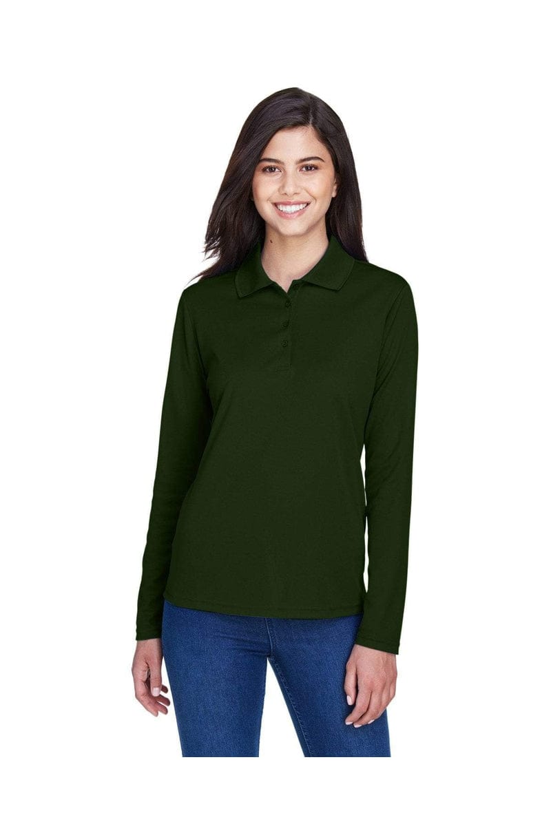Core 365 78192 Ladies' Pinnacle Performance Long-Sleeve Pique Polo in 