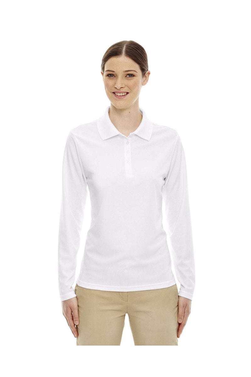 Core 365 78192 Ladies' Pinnacle Performance Long-Sleeve Pique Polo in 